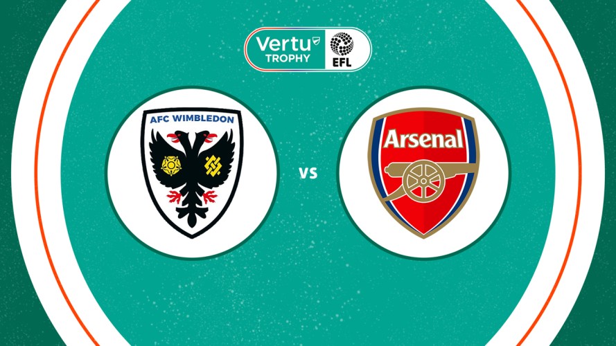 AFC Wimbledon vs Arsenal U21 event artwork
