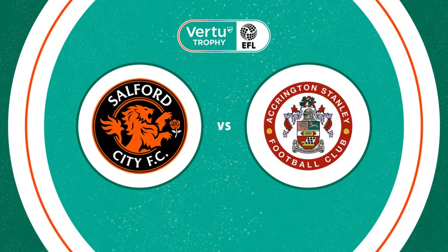 Salford City vs Accrington Stanley event artwork