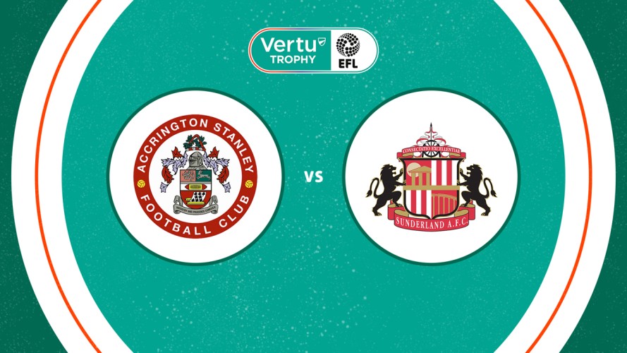 Accrington Stanley vs Sunderland U21 event artwork