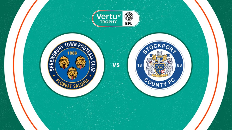 Shrewsbury Town vs Stockport County event artwork