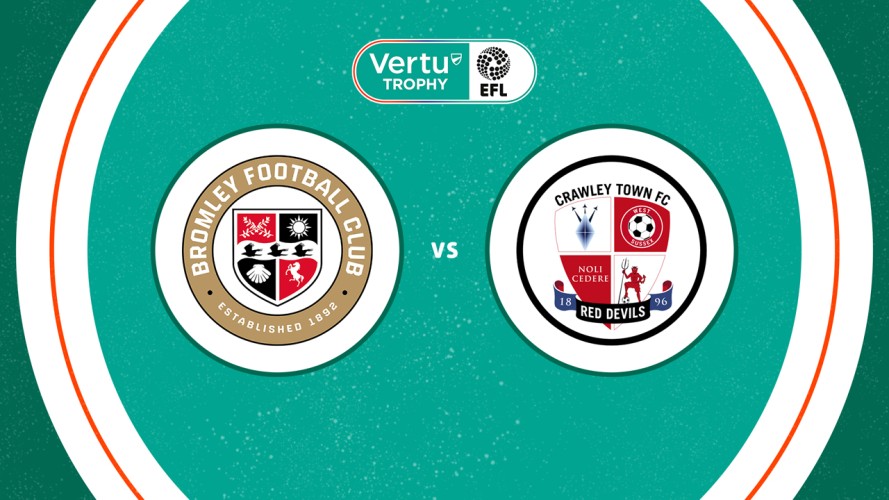 Bromley vs Crawley Town event artwork