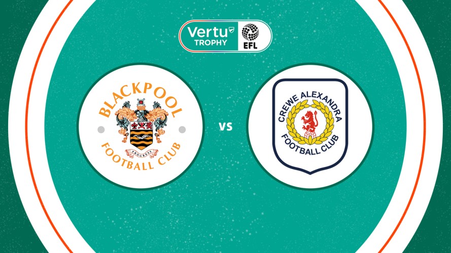 Blackpool vs Crewe Alexandra event artwork