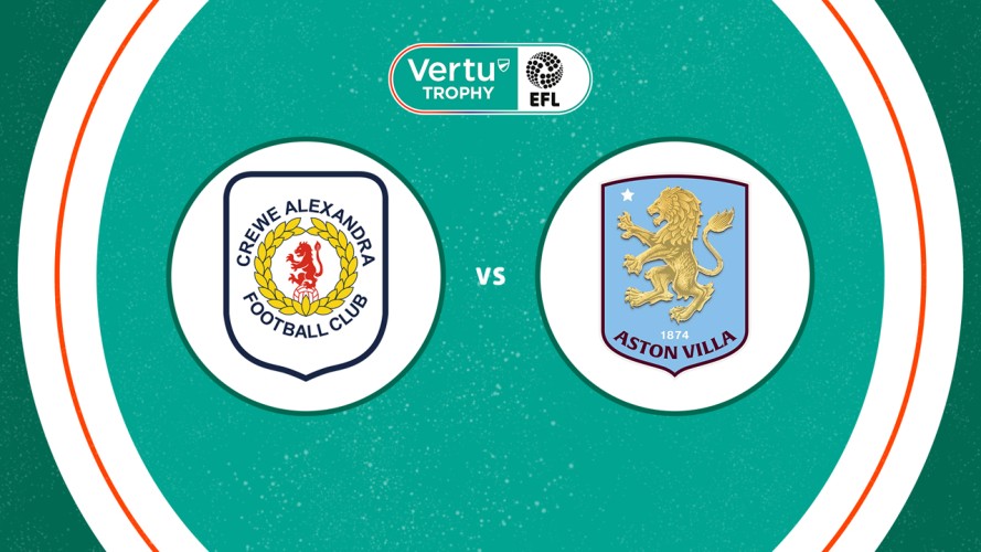Crewe Alexandra vs Aston Villa U21 event artwork