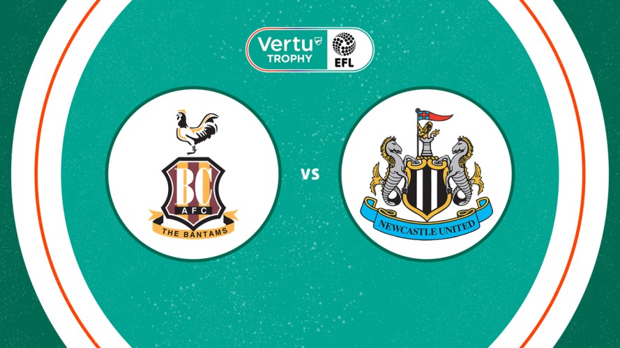 Bradford City vs Newcastle United U21 event artwork