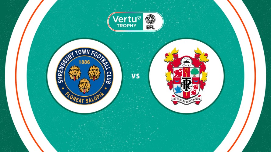 Shrewsbury Town vs Tranmere Rovers event artwork