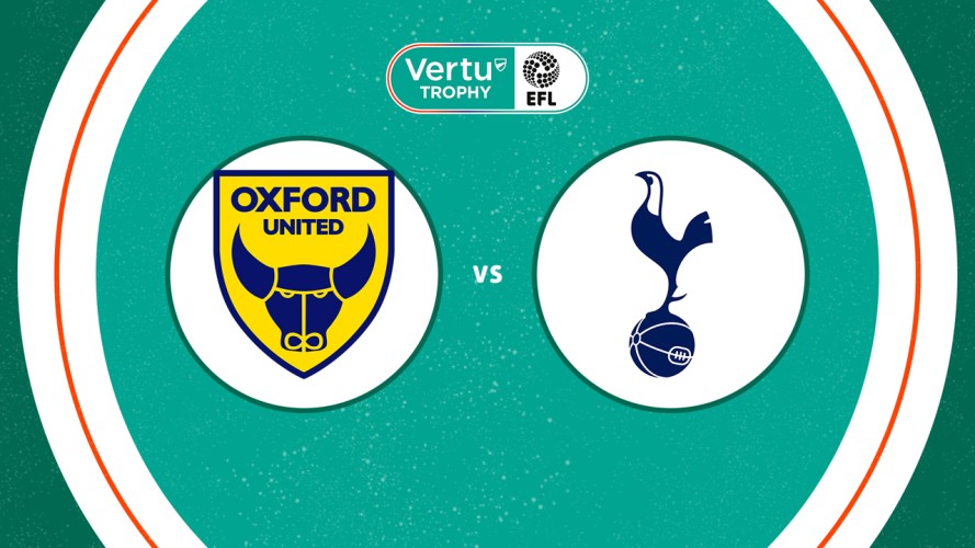 Oxford United vs Tottenham Hotspur U21 event artwork