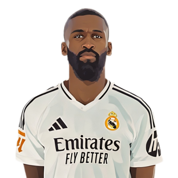 Antonio Rudiger player cartoon