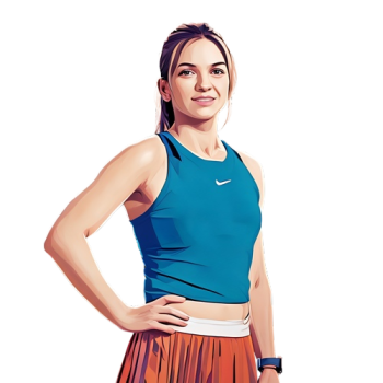 Simona Halep player cartoon