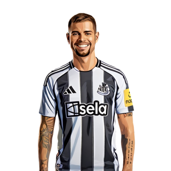 Bruno Guimarães player cartoon