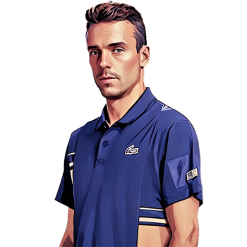 Roberto Bautista Agut player cartoon
