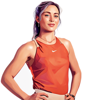 Paula Badosa player cartoon