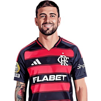 Giorgian De Arrascaeta player cartoon