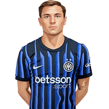 Nicolo Barella player cartoon