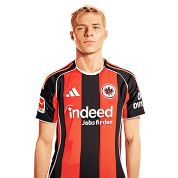 Winther Højlund player cartoon