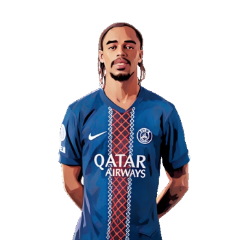 Bradley Barcola player cartoon