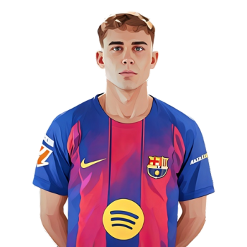 Fermín López player cartoon