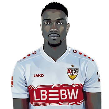 Silas Katompa Mvumpa player cartoon