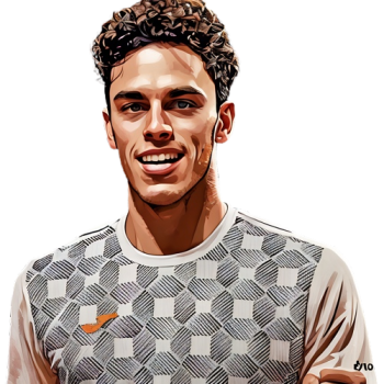 Francisco Cerúndolo player cartoon