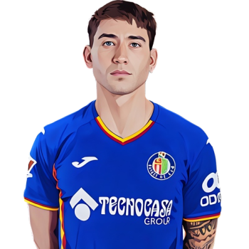 Martín Satriano player cartoon